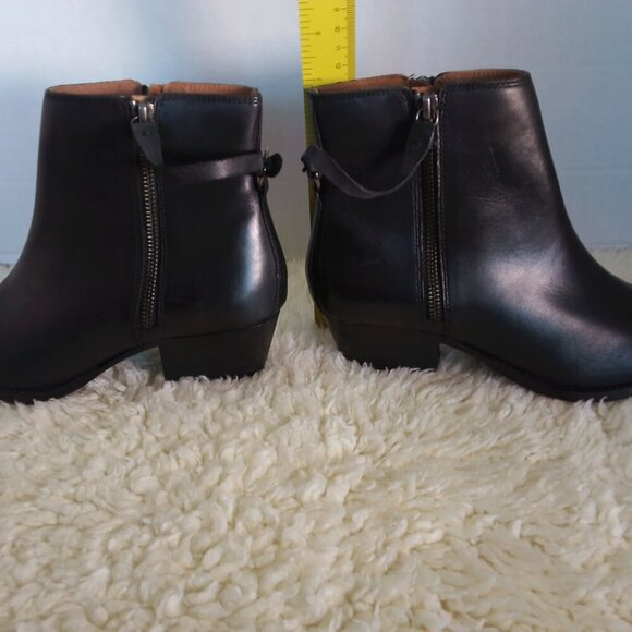 Women's Hudson London Larry Black leather heeled ankle boots size EU 39 - US 8 - Picture 10 of 12